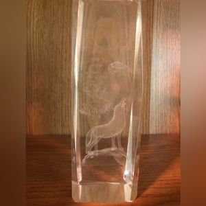3D Etched Glass wolf